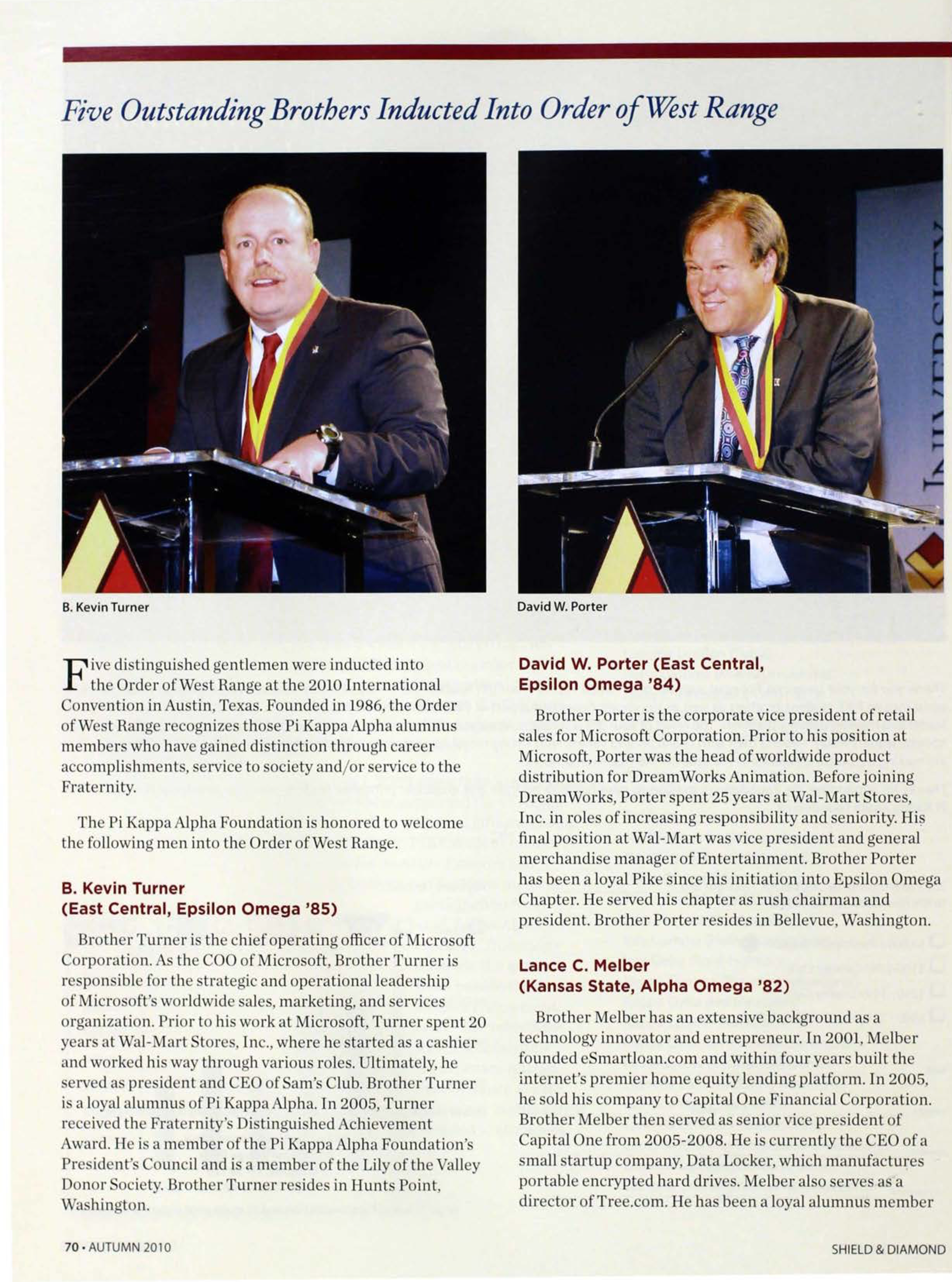 Five Outstanding Brothers Into Order of West Range